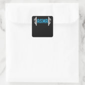 ASMR-microfoon Vierkante Sticker (Tas)