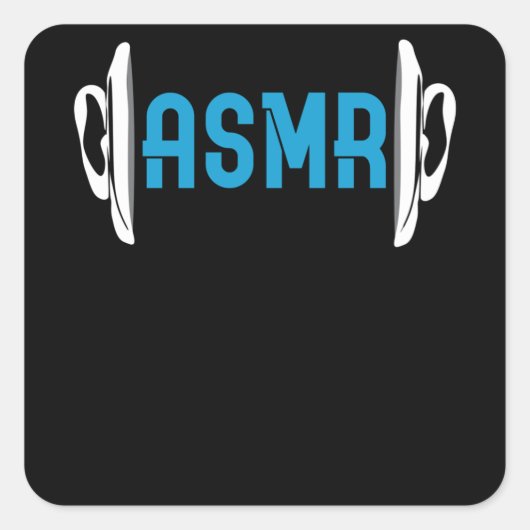ASMR-microfoon Vierkante Sticker (Voorkant)