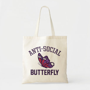 asociale vlinder tote bag