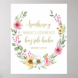 Asombrosa y maravillosamente Salmos 139 Póster Poster