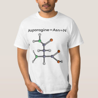 Asparagine (aminozuur) t-shirt