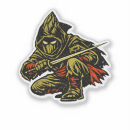 Asparagus Assassin — Funny Vegetable Silent Ninja  Sticker