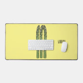 Asparagus cartoon afbeelding bureaumat (Keyboard & Muis)