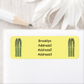 Asparagus cartoon afbeelding etiket (Insitu)