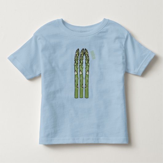 Asparagus cartoon afbeelding kinder shirts (Voorkant)