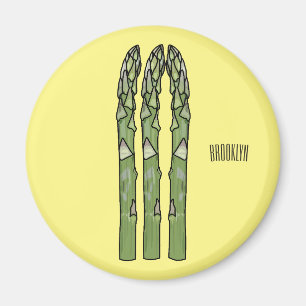 Asparagus cartoon afbeelding magneet