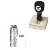 Asparagus cartoon afbeelding 	rubberstempel (Gestempeld)