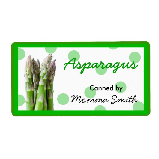 Asparagus Étiquettes de canne personnalisés (Devant)