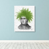 Asparagus Fern Head Plant Canvas Afdruk (Insitu (Houten vloer))