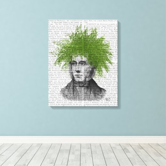 Asparagus Fern Head Plant Canvas Afdruk (Insitu (Houten vloer))