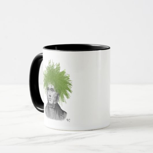 Asparagus Fern Head Plant Mok (Voorkant links)