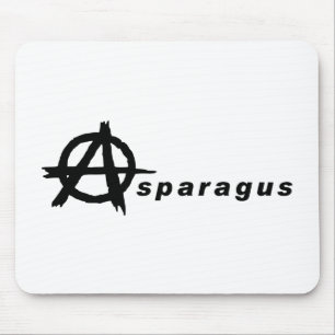 Asparagus met anarchysymbool muismat