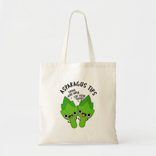 Asparagus Tips Funny Veggie Pun Tote Bag