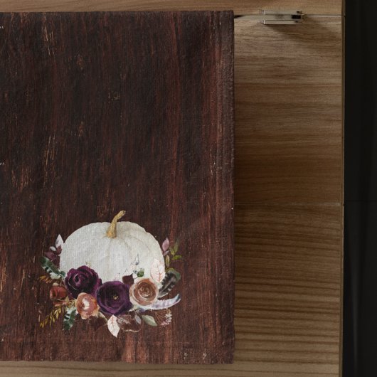 Aspect bois Automne Citrouille Blanc Rustique 