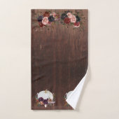 Aspect bois Automne Citrouille Blanc Rustique  (Serviette à main)