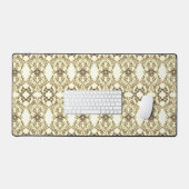 Aspect dentelle de fleurs Sépia doré (Clavier et souris)
