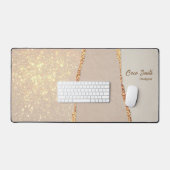 Aspect doré sophistiqué Nom et titre (Clavier et souris)