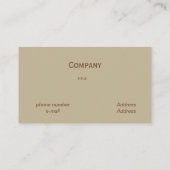 Aspect macramé - Carte de visite beige (Dos)