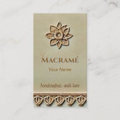 Aspect macramé - Carte de visite beige (Devant)