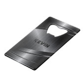 Aspect noir brillant en métal brossé en aluminium (Dos Angle)