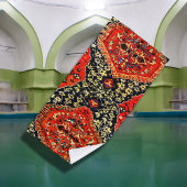 Aspect tapis oriental en bleu&orange