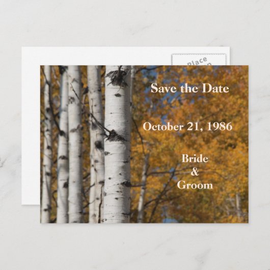 Aspen Alley À L'Automne Orange Cartes Postales Mar (Devant / Derrière)