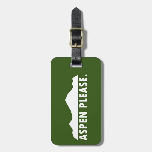 Aspen Alsjeblieft Bagagelabel (Voorkant verticaal)
