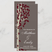 Aspen Birch Trees Programme de mariage (Devant / Derrière)