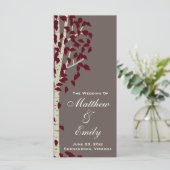Aspen Birch Trees Programme de mariage (Debout devant)