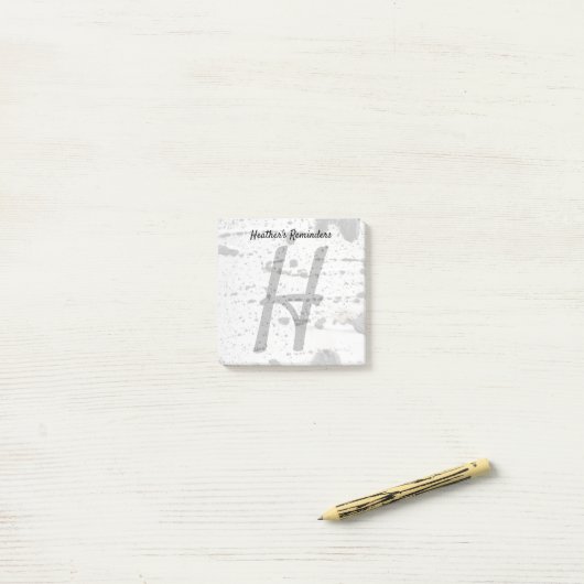 Aspen boomschors en Initiaal LetterMonogram Post-it® Notes (Op bureau)