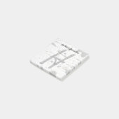 Aspen boomschors en Initiaal LetterMonogram Post-it® Notes (Schuin)