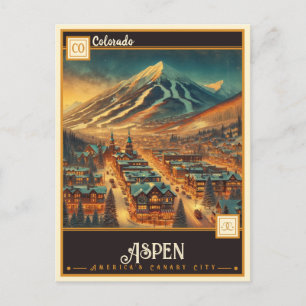 Aspen, Colorado Antiek Briefkaart