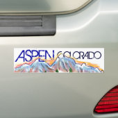 Aspen Colorado artistieke bergsticker Bumpersticker (Op auto)