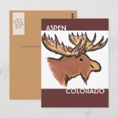 Aspen Colorado brown briefkaart (Voorkant / Achterkant)