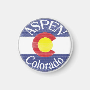 Aspen Colorado cirkelvlag magnet Magneet