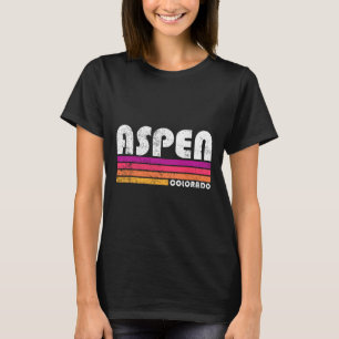 Aspen Colorado Co Mountain Skiën Vintage jaren 80 T-shirt