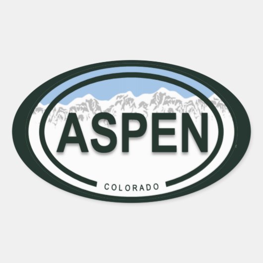 Aspen Colorado Mountain Label Stickers (Voorkant)