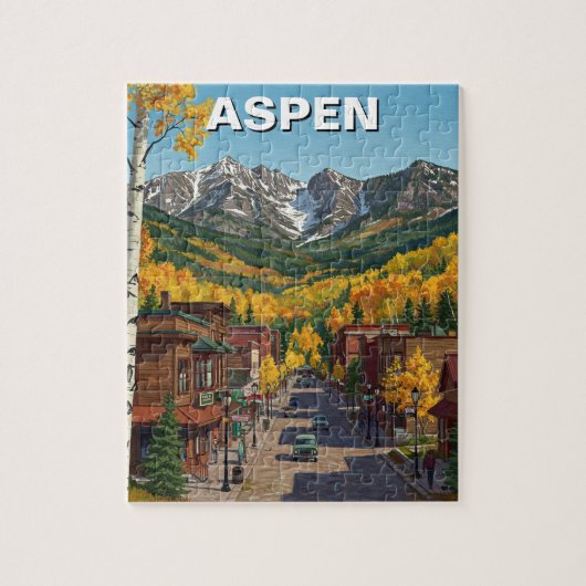 Aspen Colorado Reizen Legpuzzel (Verticaal)