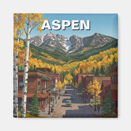 Aspen Colorado Reizen Magneet (Voorkant)