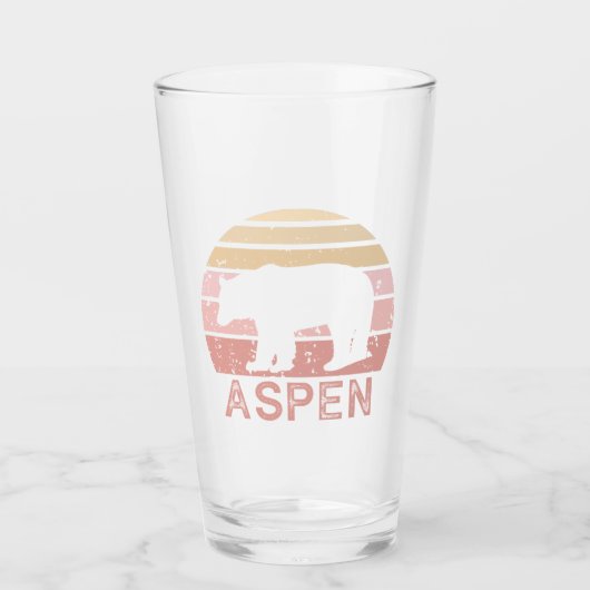Aspen Colorado Retro Beer Glas (Voorkant)