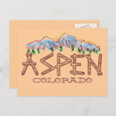 Aspen Colorado rustige briefkaart (Voorkant / Achterkant)