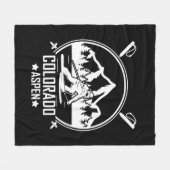 Aspen Colorado ski Fleece Deken (Voorkant (Horizontaal))