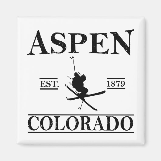 Aspen Colorado ski Magneet (Voorkant)