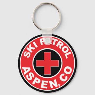ASPEN COLORADO SKI PATROL MOUNTAINS SKIES LOGO SLEUTELHANGER