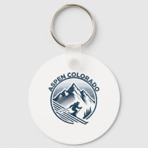 Aspen Colorado Ski Resort Winterskiën Sleutelhanger