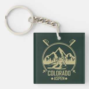 Aspen Colorado Ski Sleutelhanger