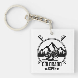 Aspen Colorado Ski Sleutelhanger