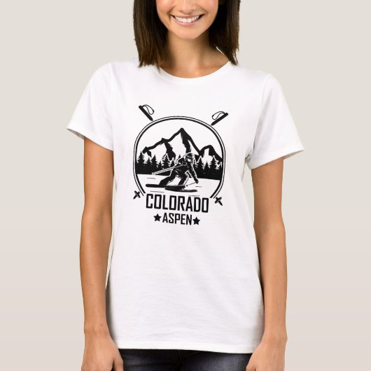 Aspen Colorado Ski T-shirt (Voorkant)