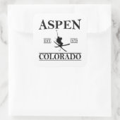 Aspen Colorado ski Vierkante Sticker (Tas)
