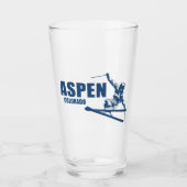 Aspen Colorado Skier Glas (Voorkant)